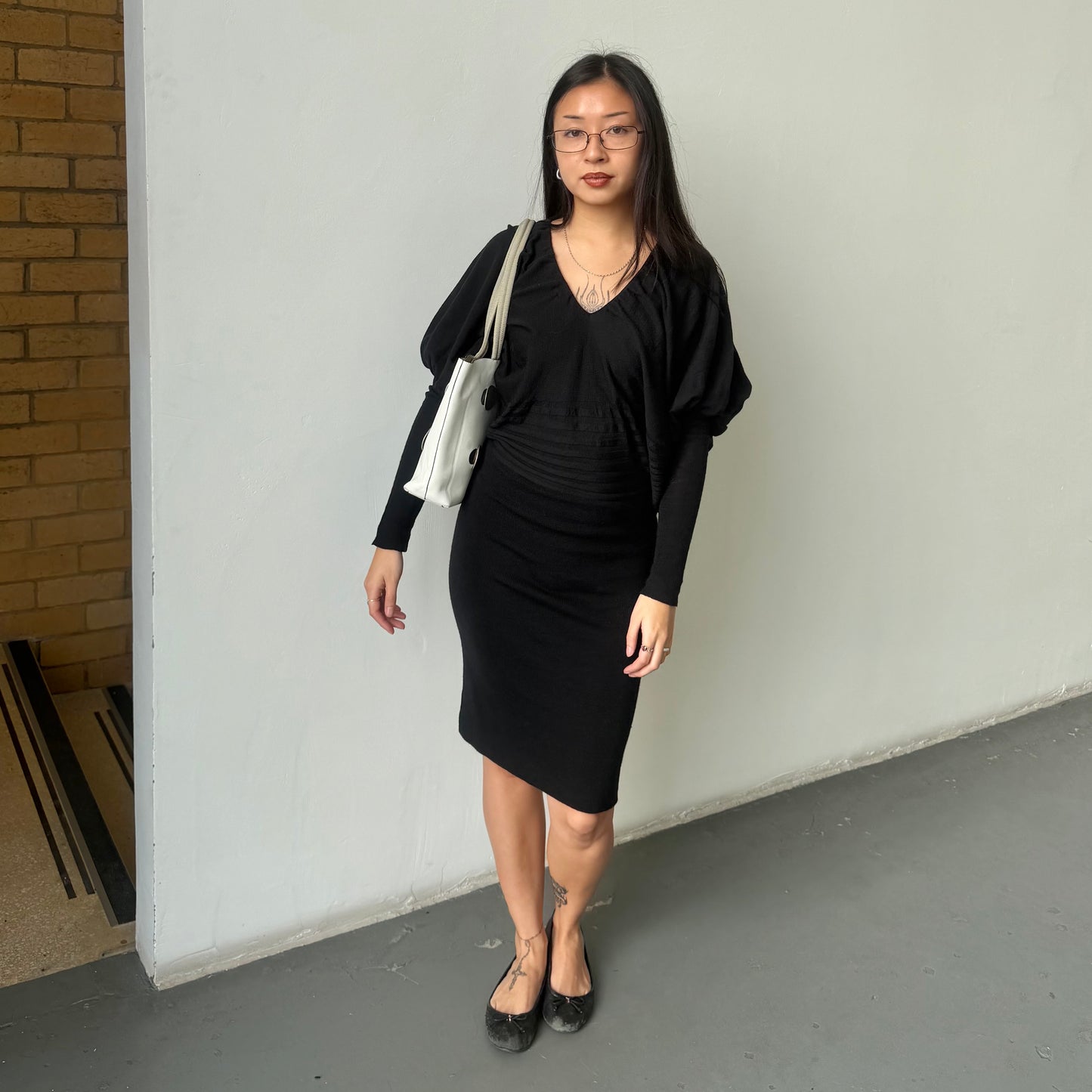 Fendi Knitted Batwing Dress