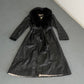 Vintage Leather Fur Lined Trench