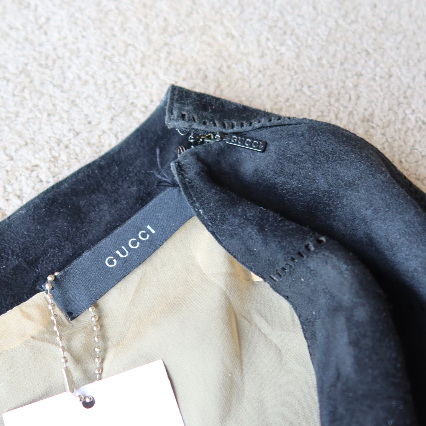 Gucci Navy Suede Skirt