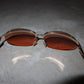 Celine Orange Tinted Sunglasses with Gold Hardware