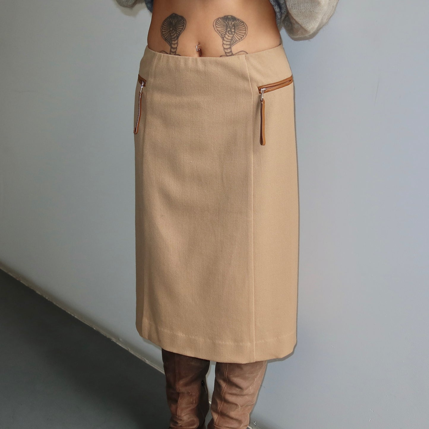Prada Wool Midi Skirt