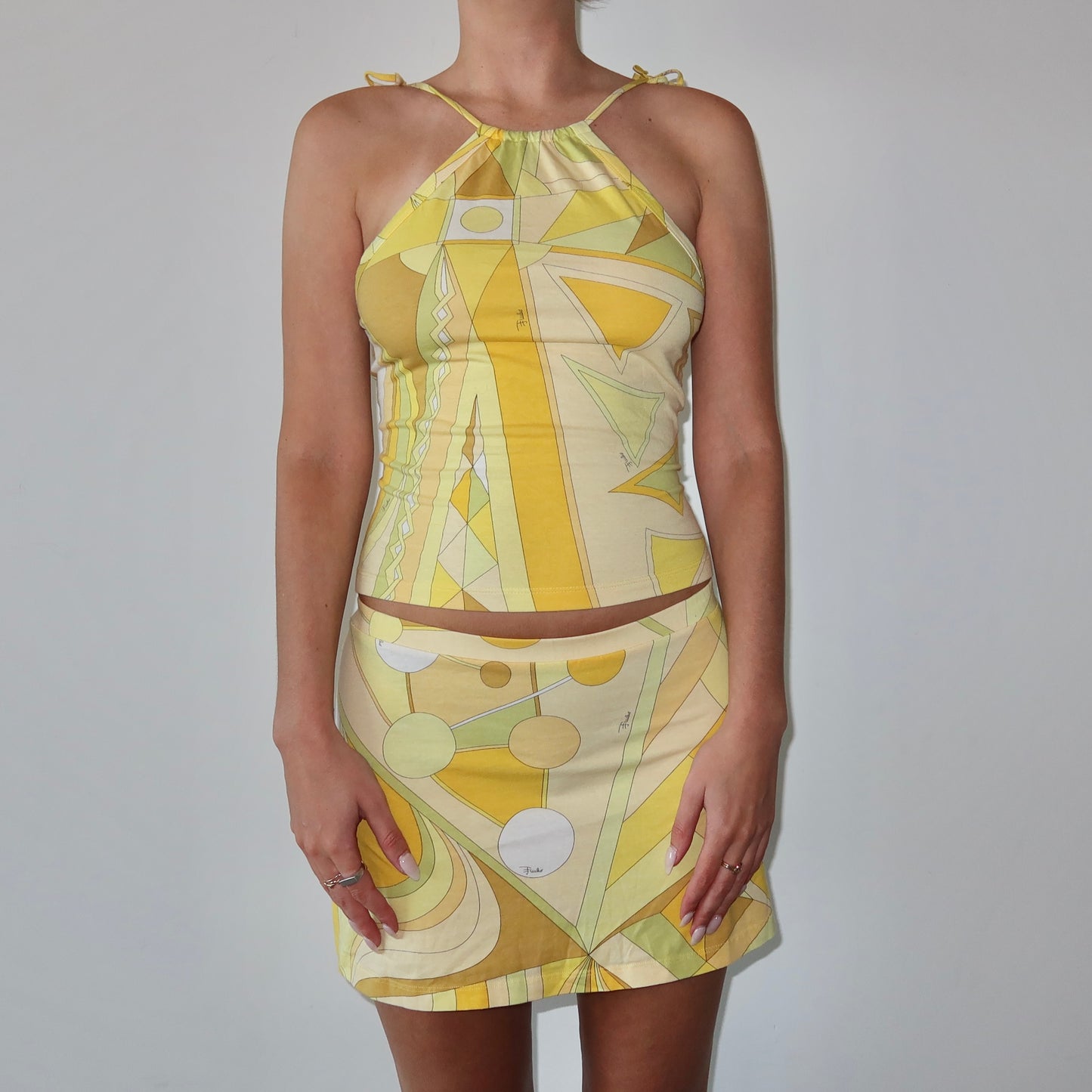 Emilio Pucci Yellow Printed Set