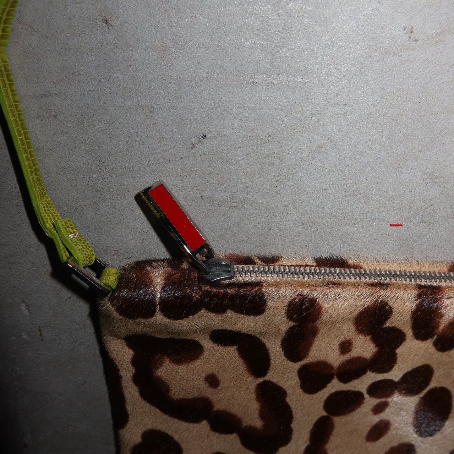 Valentino SS2000 Pony Hair Leopard Print Pochette