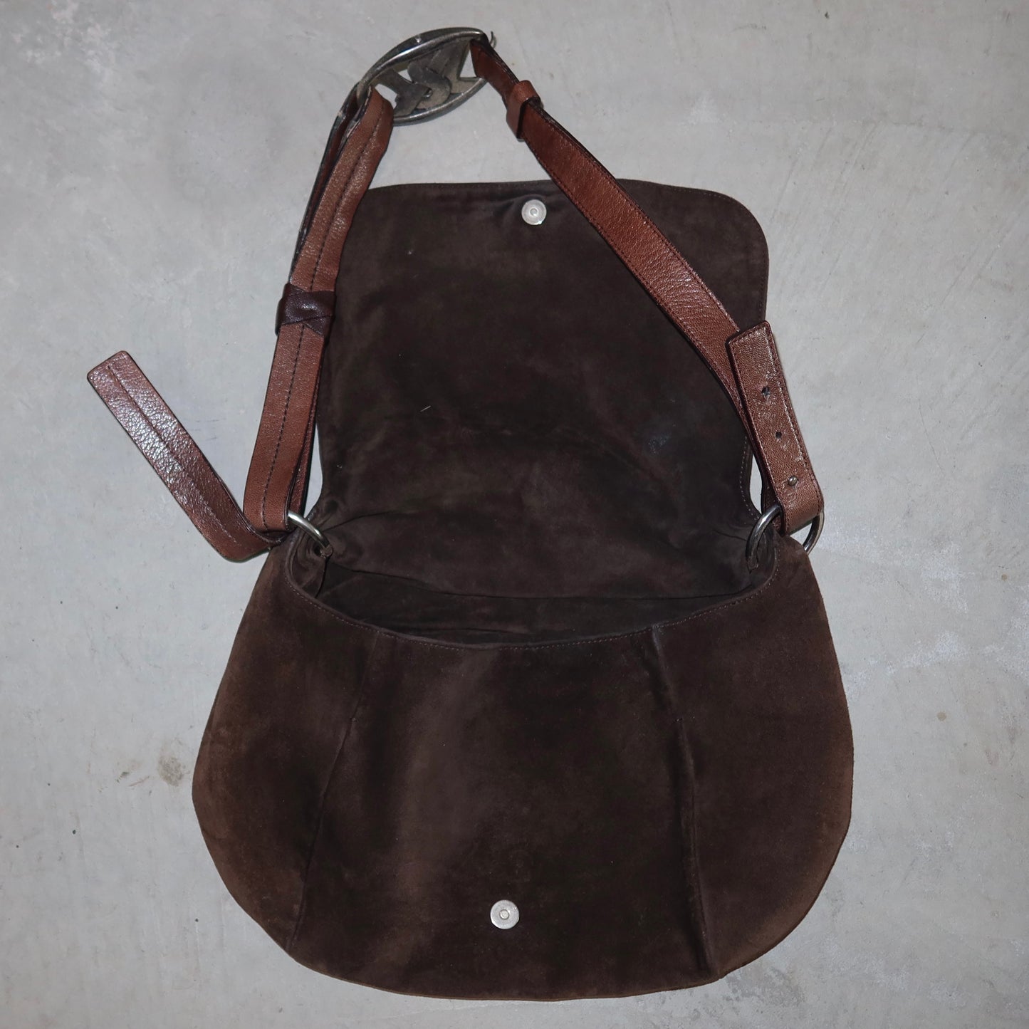 YSL AW2003 Brown Suede Bag