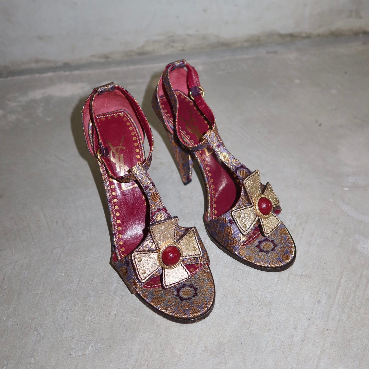 YSL by Tom Ford Brocade T-Bar Heels (37)