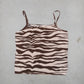 Blumarine SS2000 Brown Zebra Knit Tank