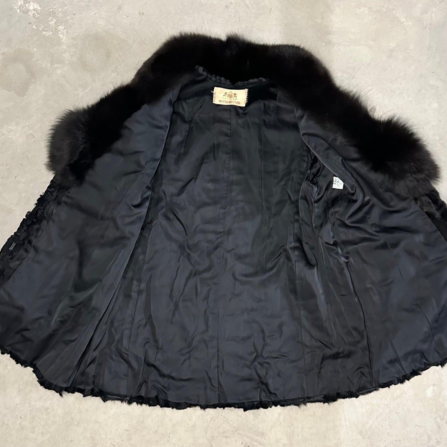 Vintage Astrakhan & Fox Fur Coat