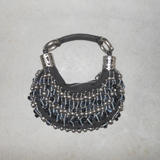 Chloe Black Beaded Bracelet Bag