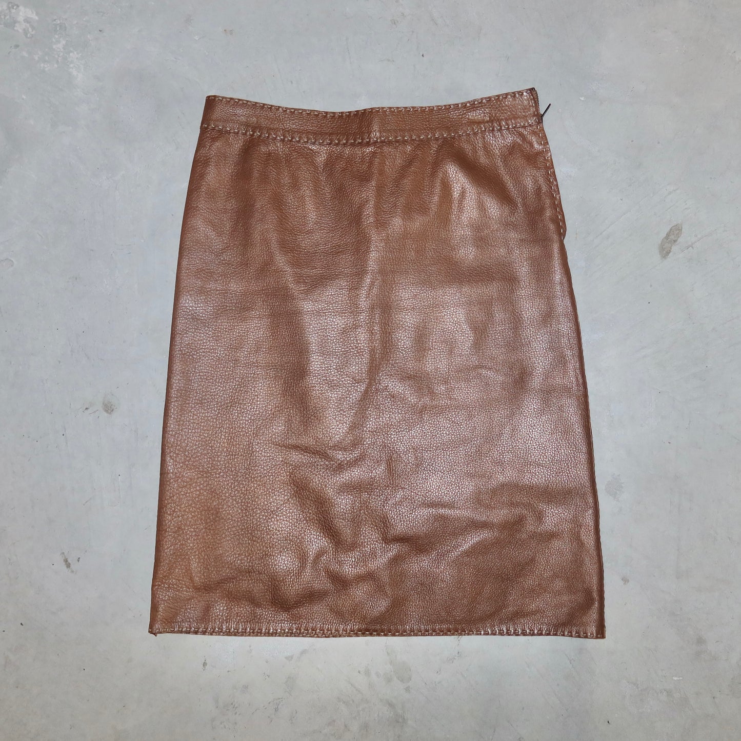 Fendi Metallic Leather Skirt