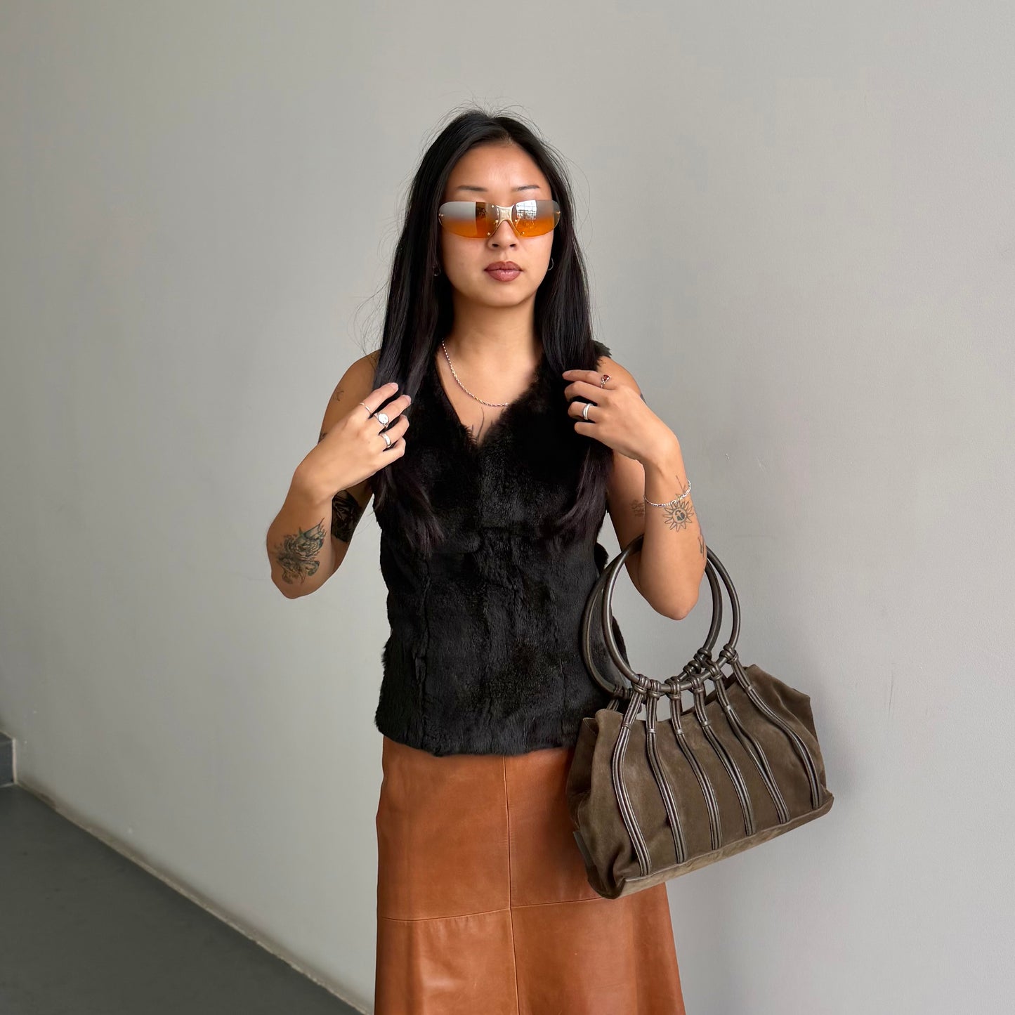 Bruno Magli Suede Bag