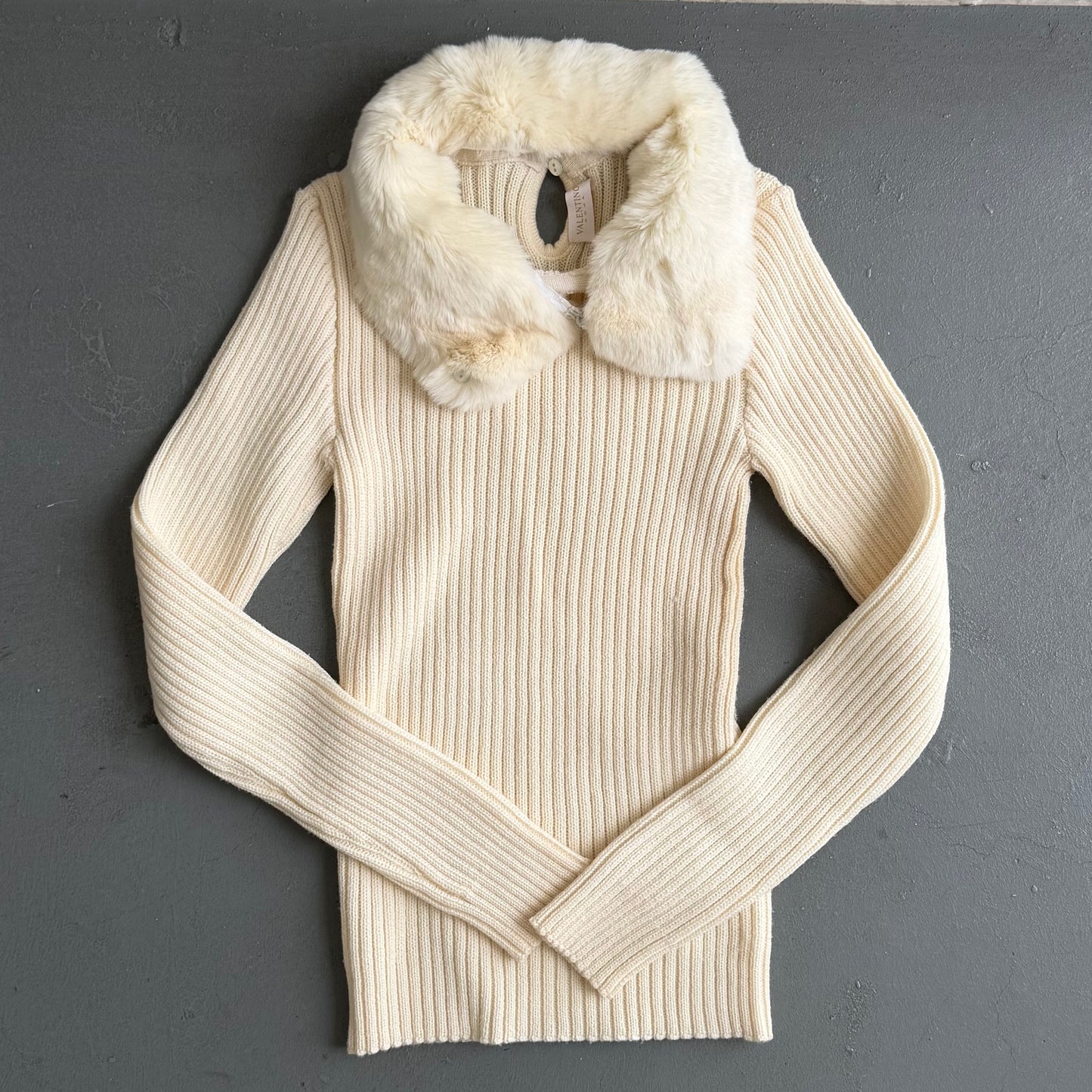 Valentino Fur Collar Sweater