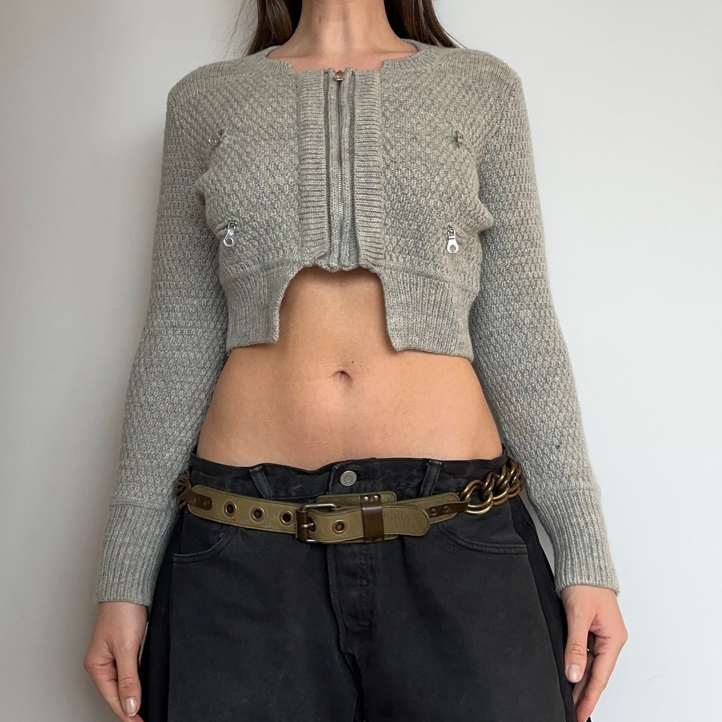 Chloé AW2006 Grey Knit Cardigan