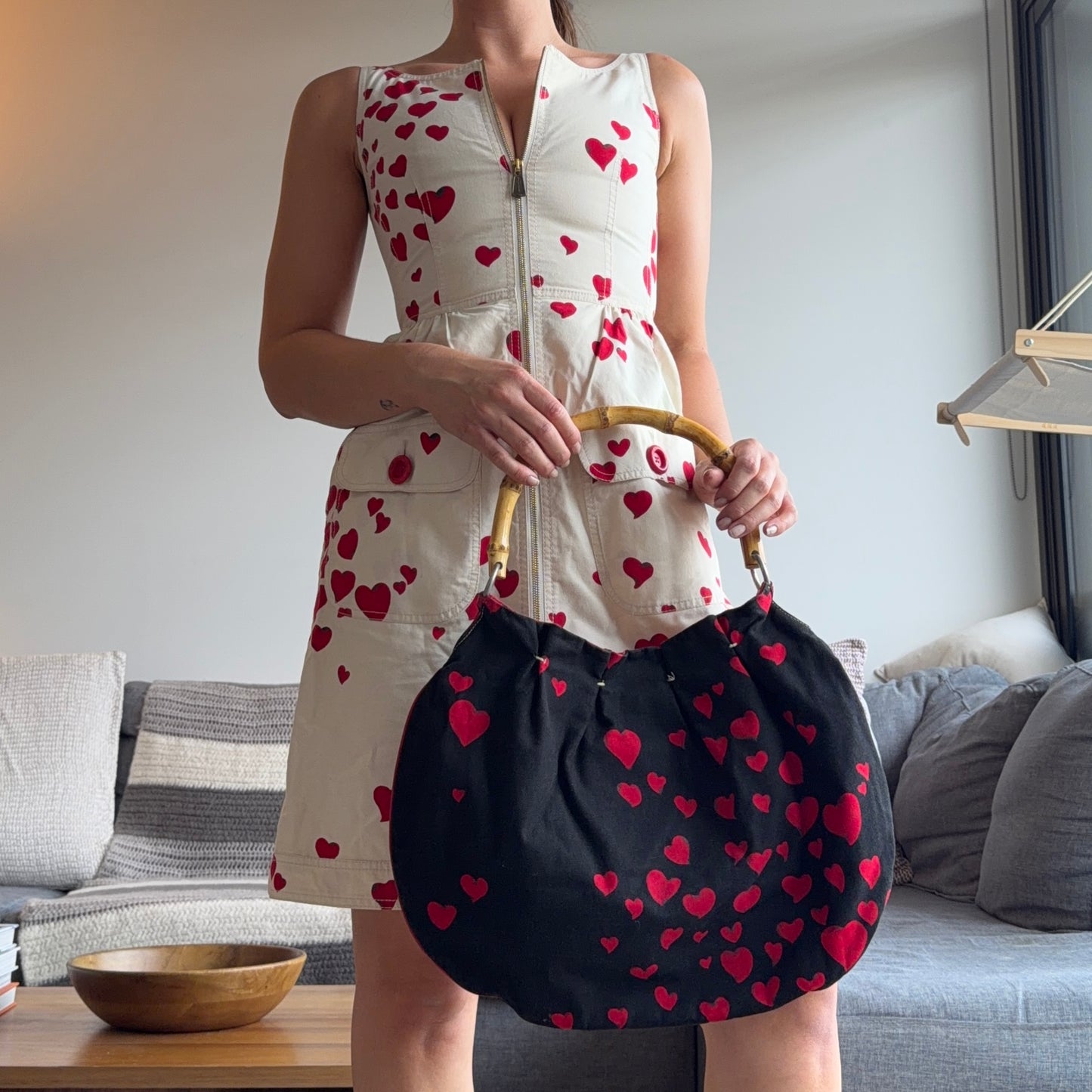 Moschino Heart Print Bag