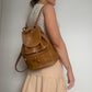 Moschino Brown Leather Backpack