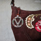 Valentino Suede Embroidered Bag