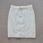 Celine White Zip Skirt