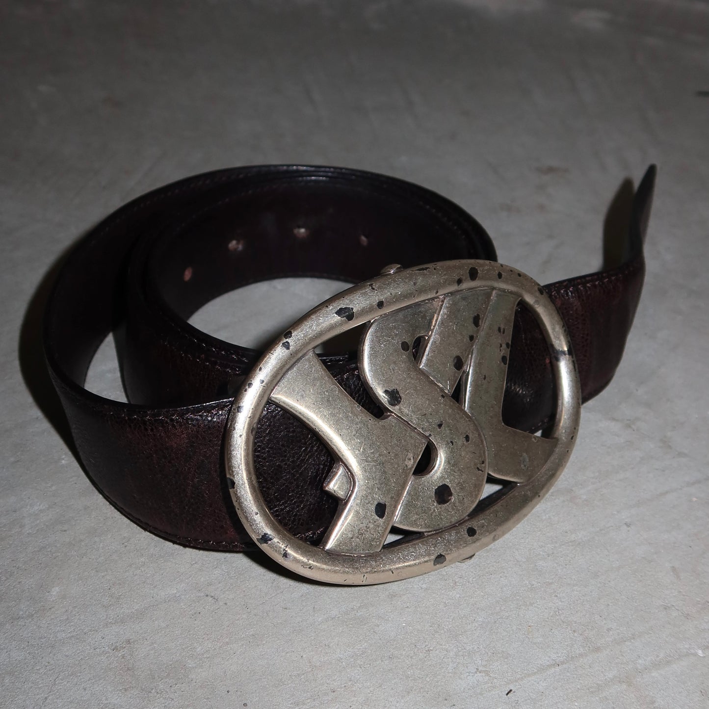 YSL AW2003 Brown Leather Belt (Unisex)
