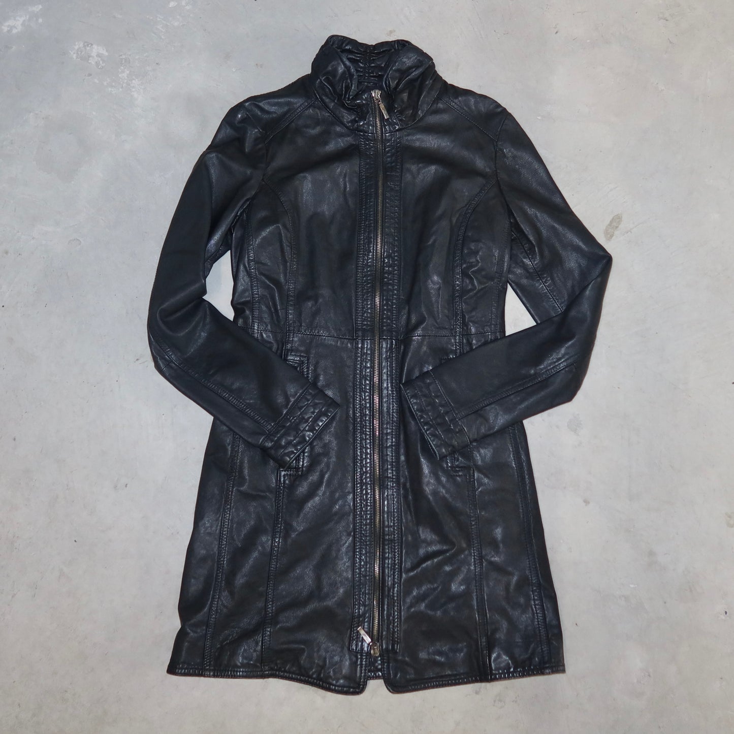 Emporio Armani Longline Leather Jacket