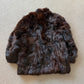 Vintage Dark Brown Real Fur Coat
