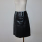 Emporio Armani Oversized Buckle Leather Skirt