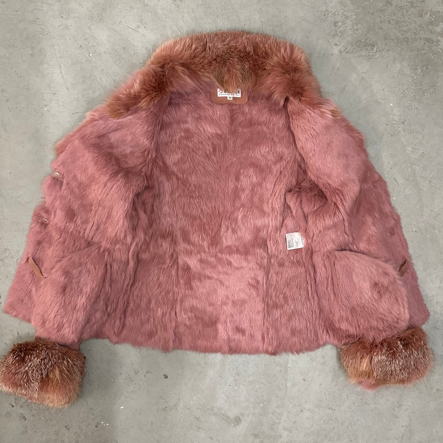 Morgan De Toi Pink Suede Jacket with Real Fur