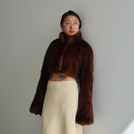 Marni Brown Mink Fur Coat