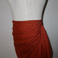 Gucci 2012 Burnt Orange Silk Skirt
