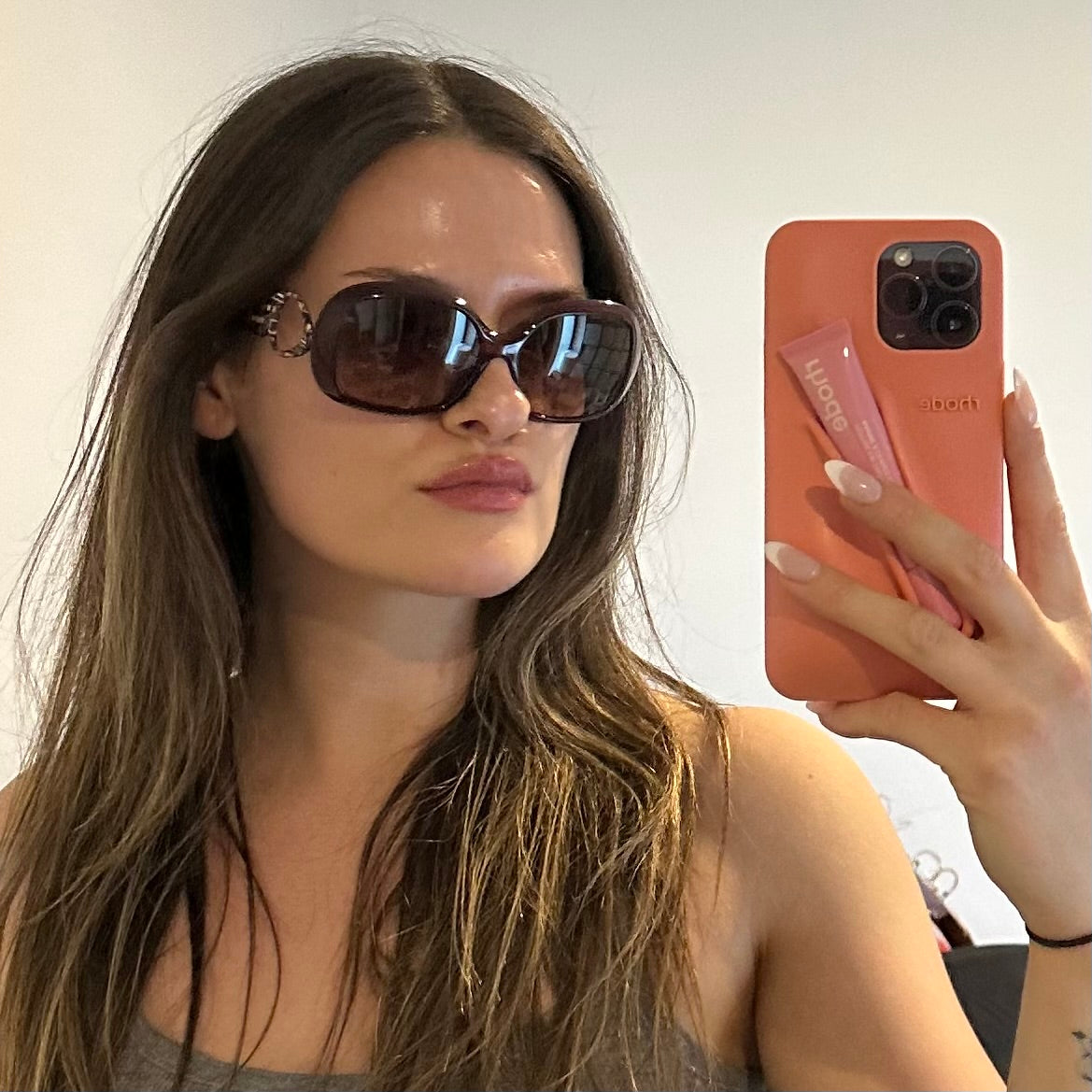 Emilio Pucci Rare Red Bug Eye Sunglasses