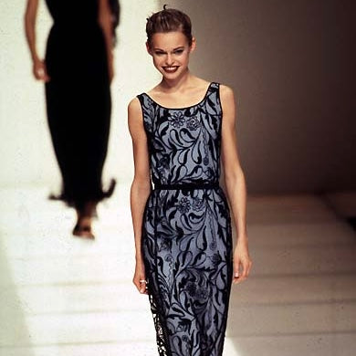 Emporio Armani SS1997 Floral Fringe Dress