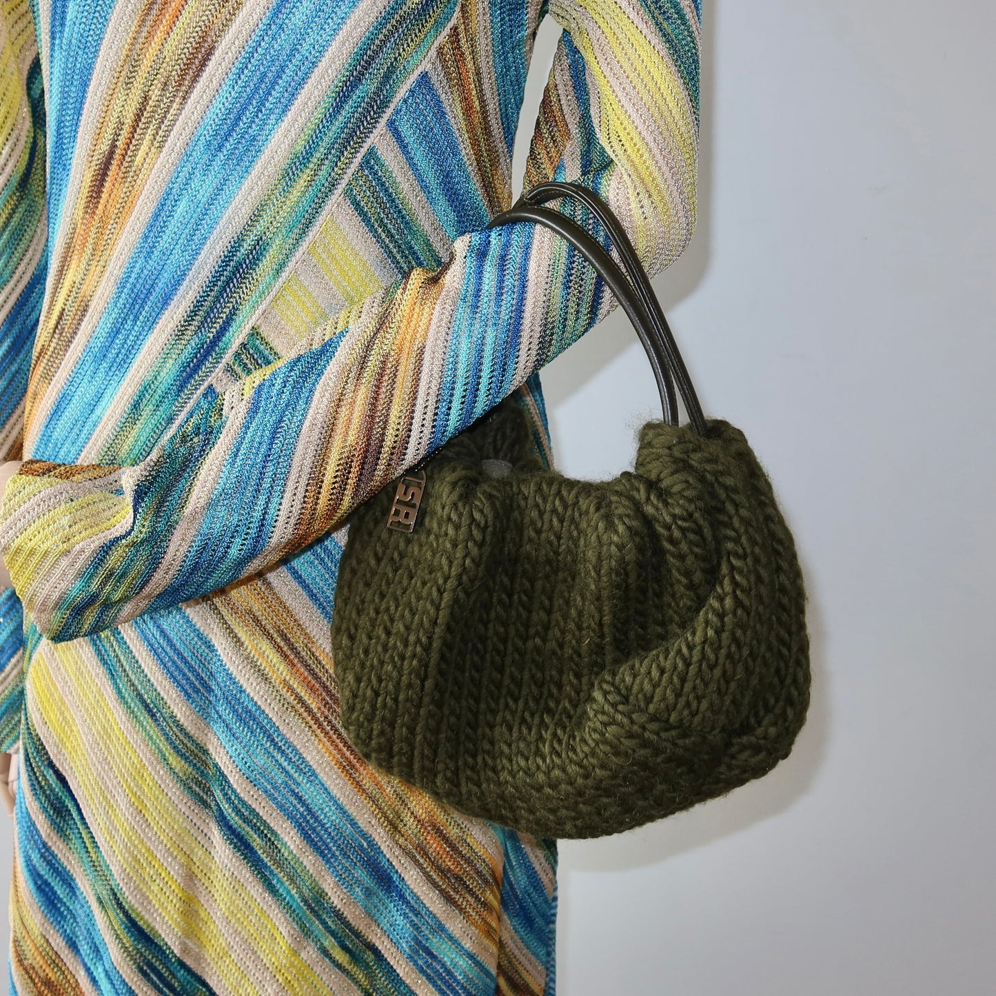 Sonia Rykiel Green Knitted Mini Domino