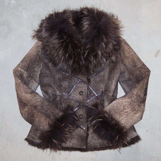 Vintage Leather and Fur Jacket