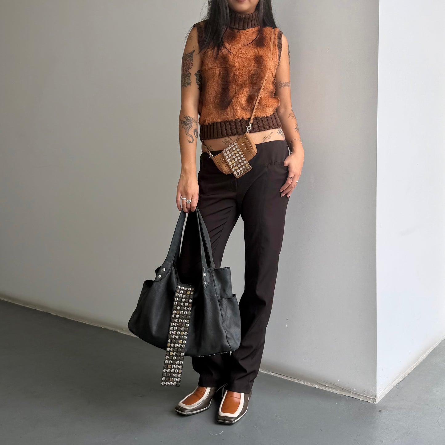Tres Mini Leather Crossbody Bag
