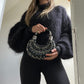 Chloe Black Beaded Bracelet Bag