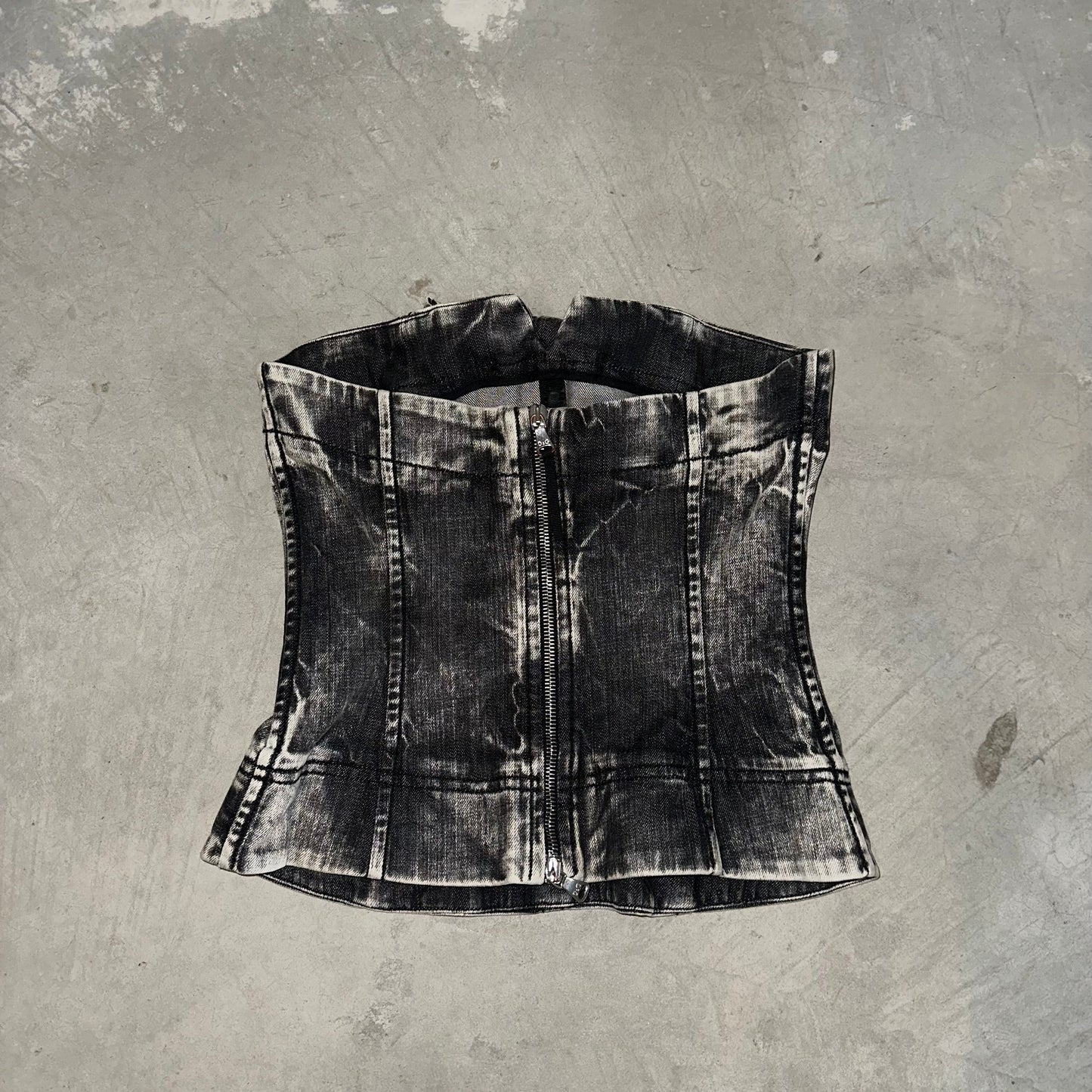 D&G Denim Acid Wash Corset