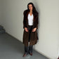 Vintage Suede Fur Trim Trench