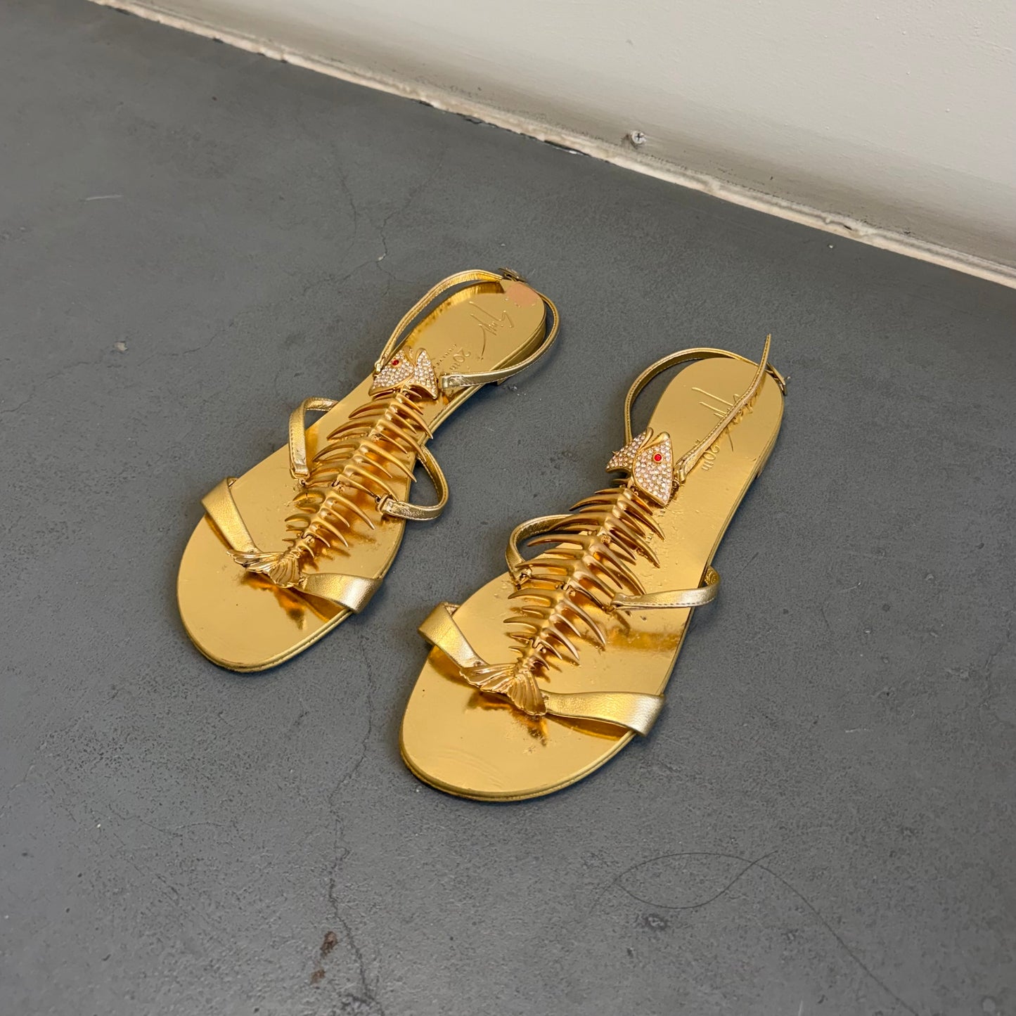 Giuseppe Zanotti 20th Anniversary Fishbone Sandals (39)