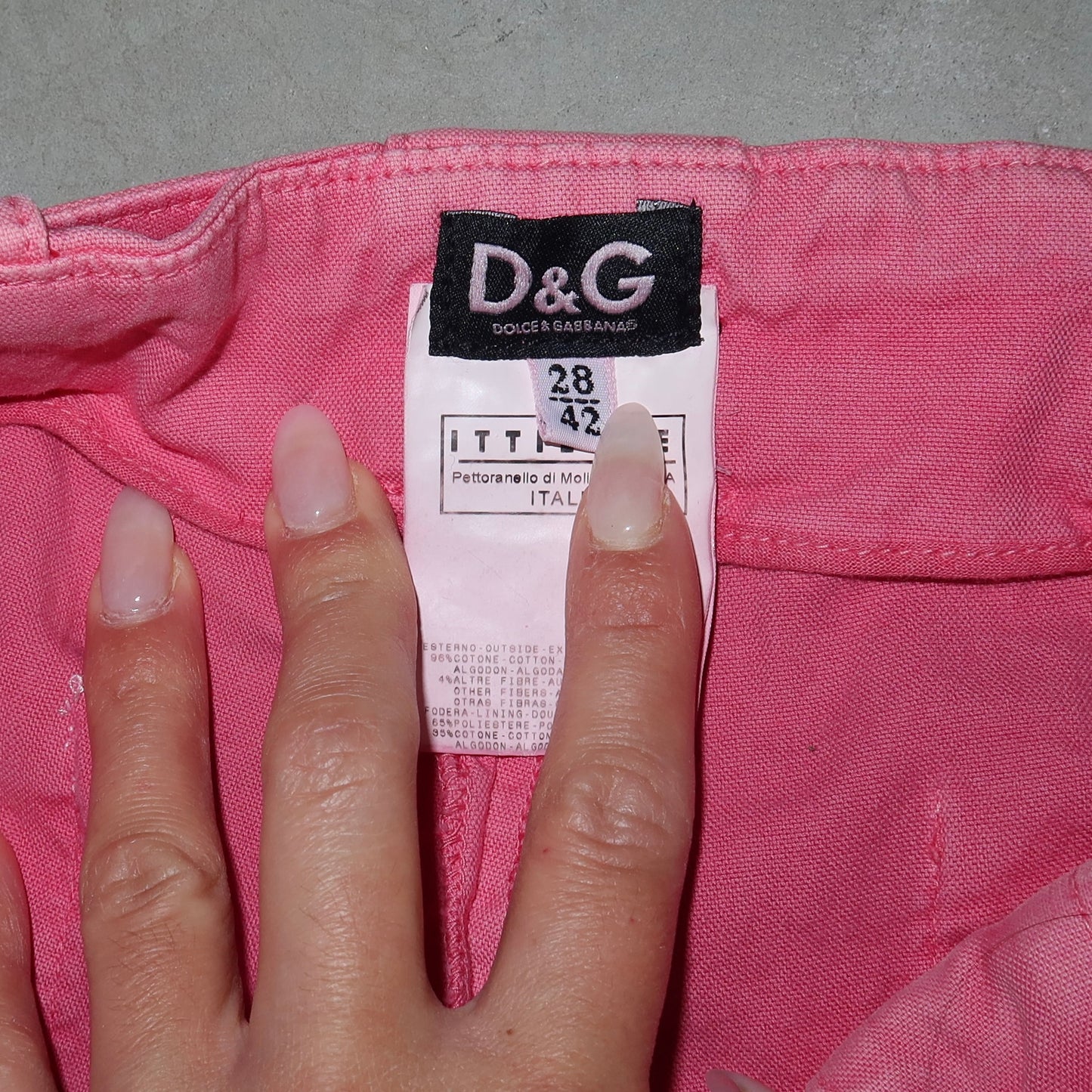 D&G Pink Capris with Belt