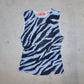 Versace Blue Tiger Print Knit Tank