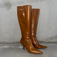 Dior by Galliano Cognac Leather Boots (37)