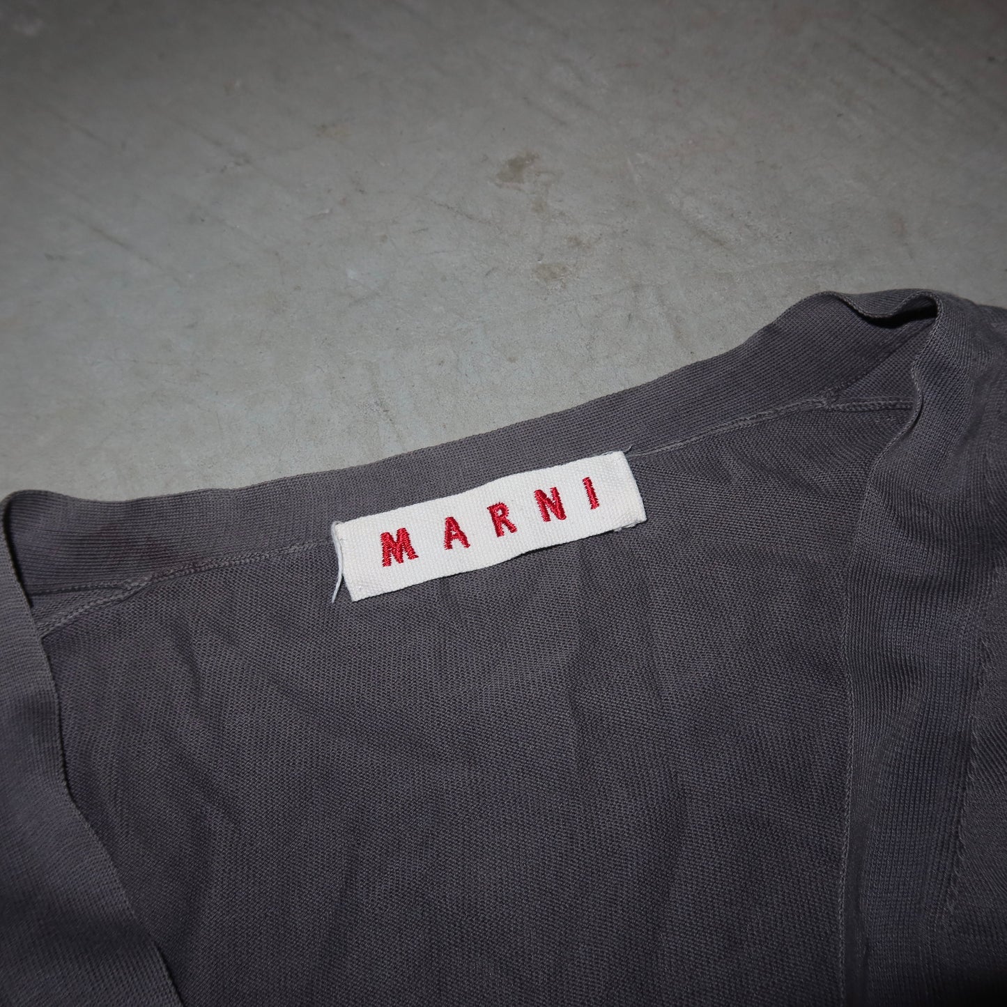 Marni Grey Cotton Cardigan