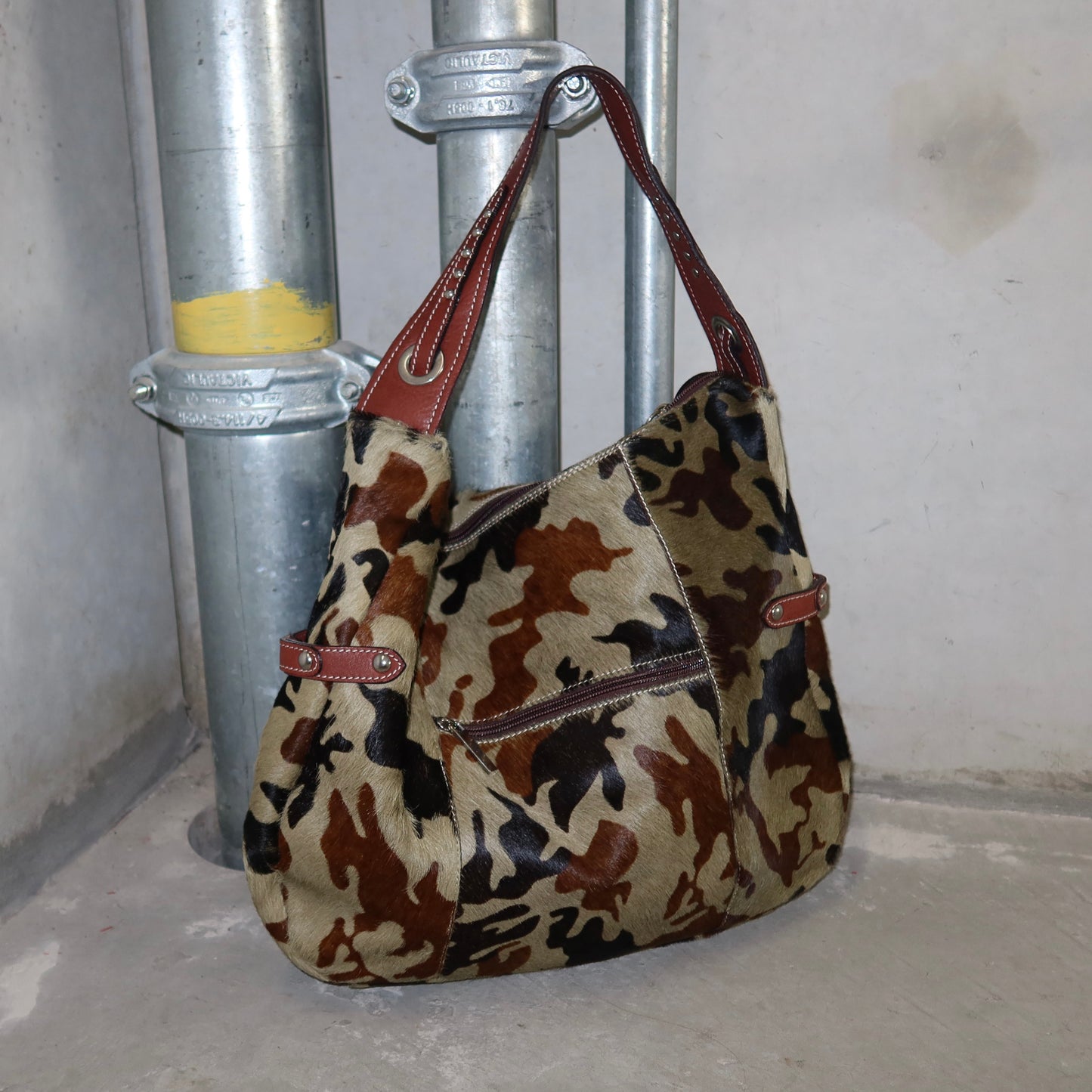 Vintage Italian Cowhide Camouflage Bag