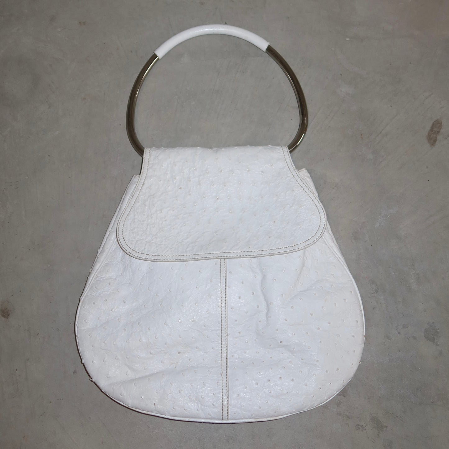 Prada SS2003 Ostrich Ring Handle Bag