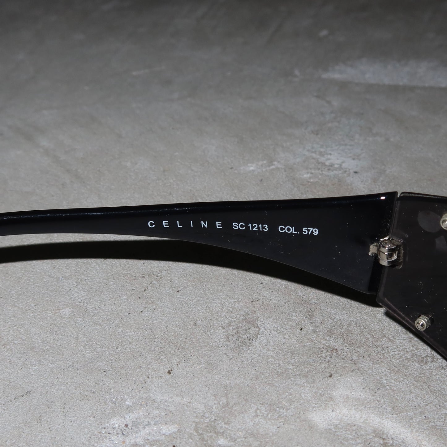 Celine Black and Silver Triomph Sunglasses