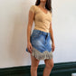 DSquared2 Rhinestone Fringe Denim Skirt