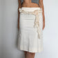 Chloé SS2002 White Ruffle Skirt