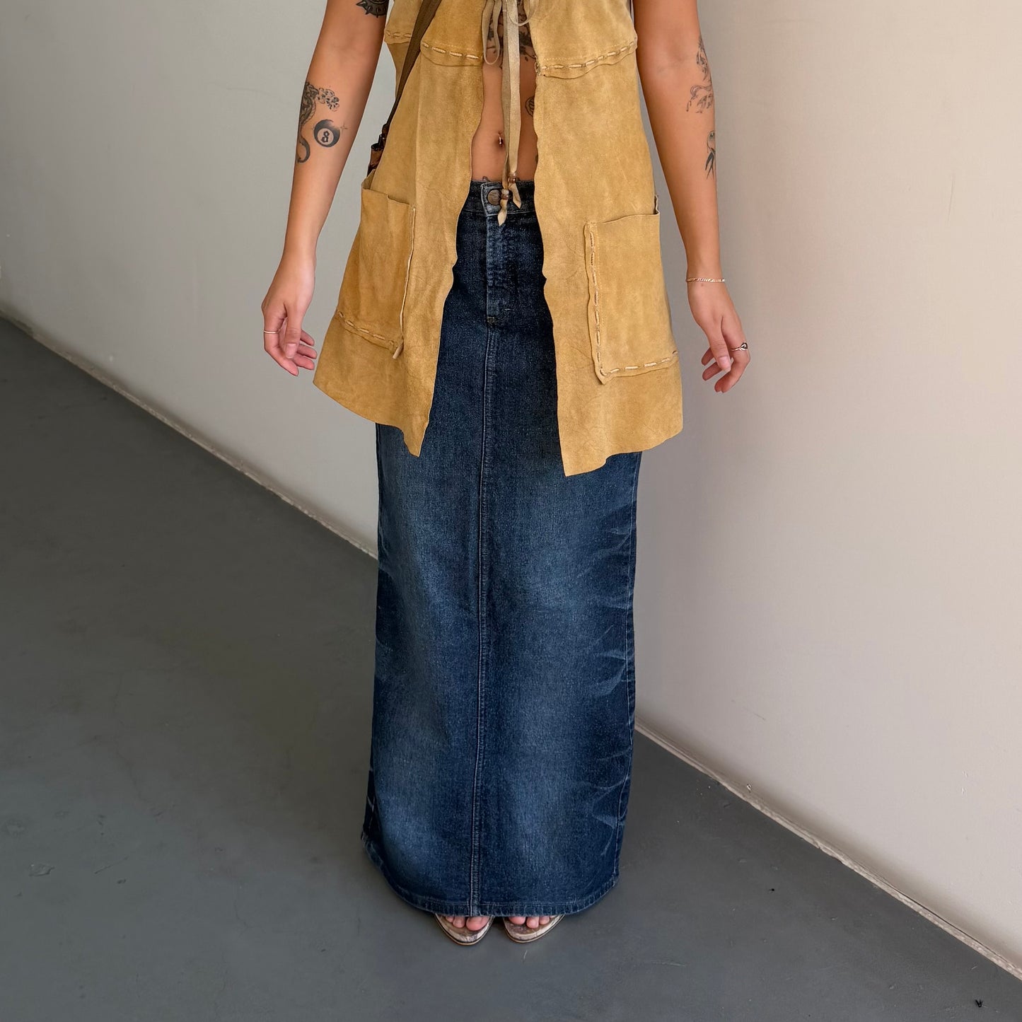 Just Cavalli Denim Maxi Skirt