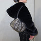 Sonia Rykiel Black Leather Domino Bag