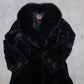 Vintage Black Real Fur Coat