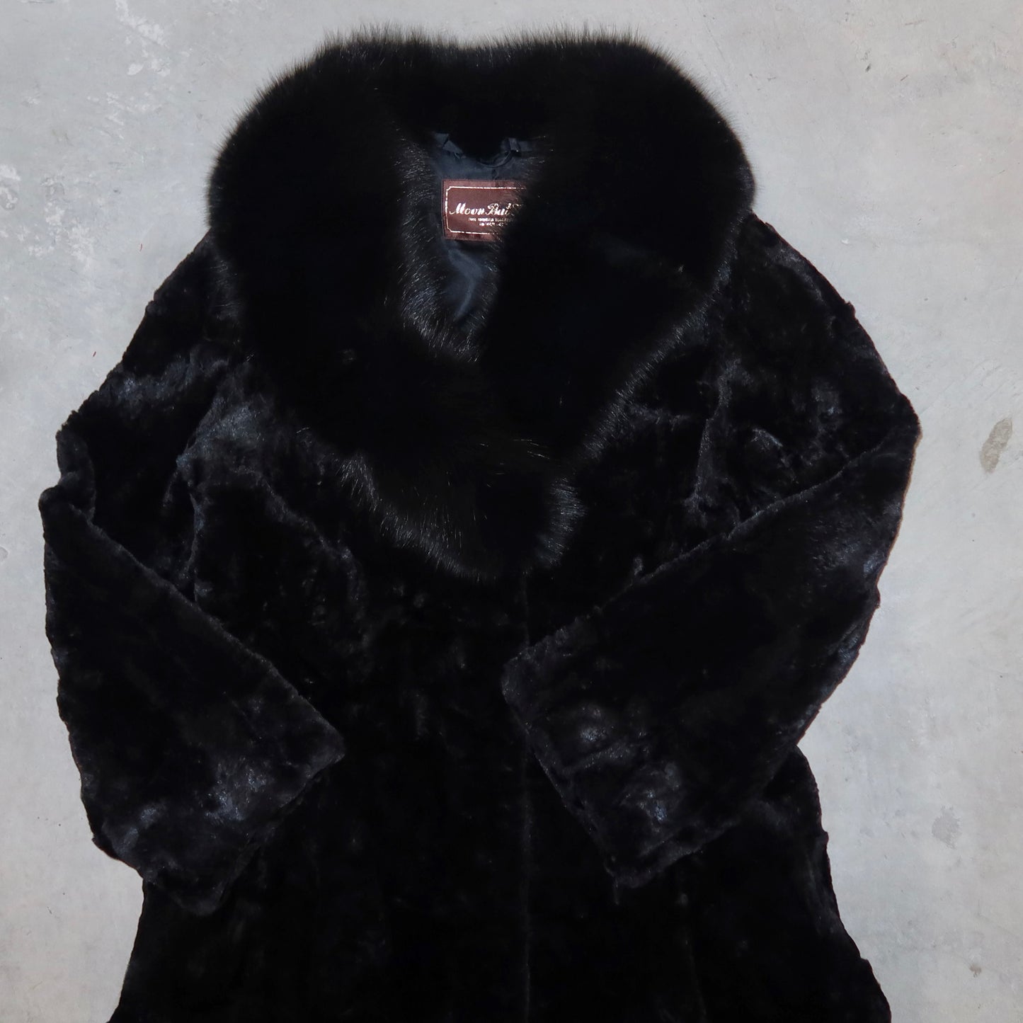 Vintage Black Real Fur Coat
