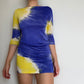 Blumarine SS2010 Silk Tie Dye Mini Dress